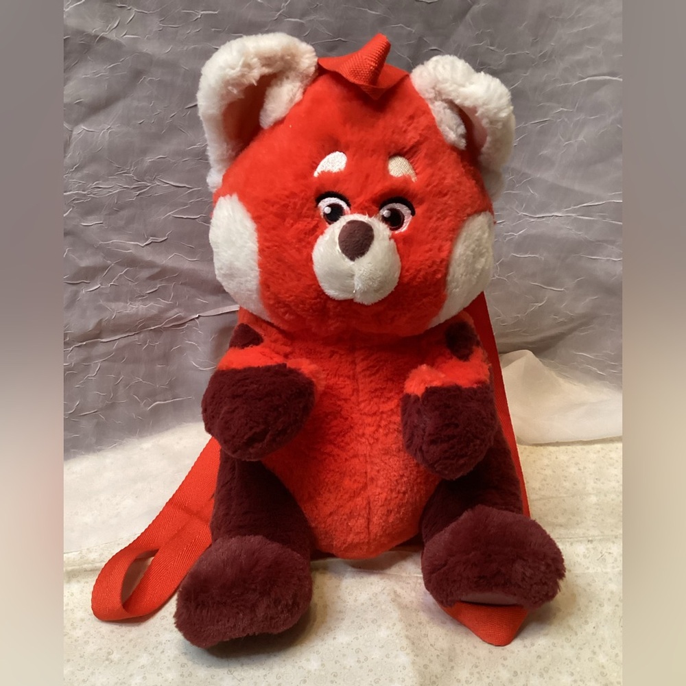 Disney Pixar Turning Red Red Panda Mei Plush Backpack Stuffed Toy